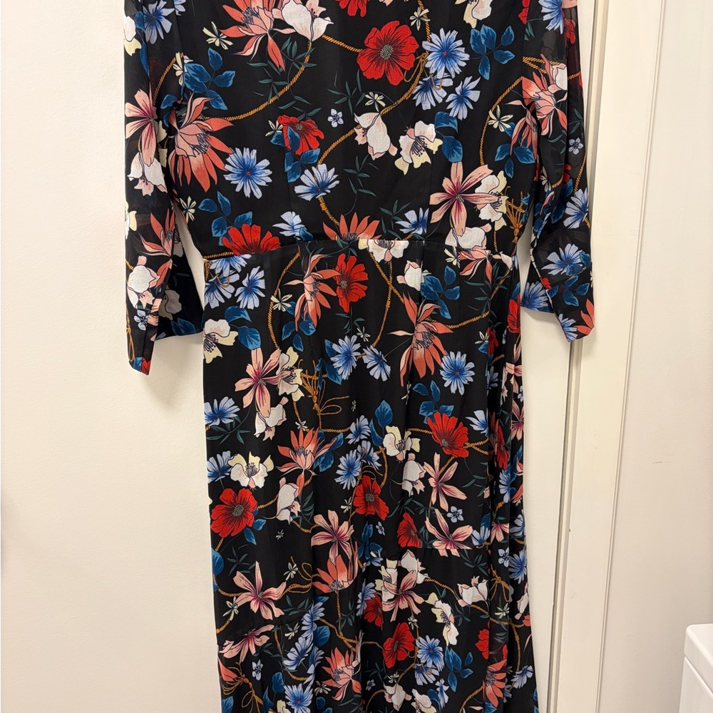 Esprit Black Floral Long Sleeve Dress